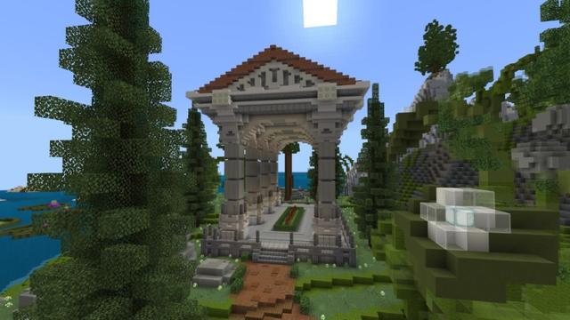 Screenshot of the Minecraft Bedrock Marketplace product Greek Temple created by Street Studios.