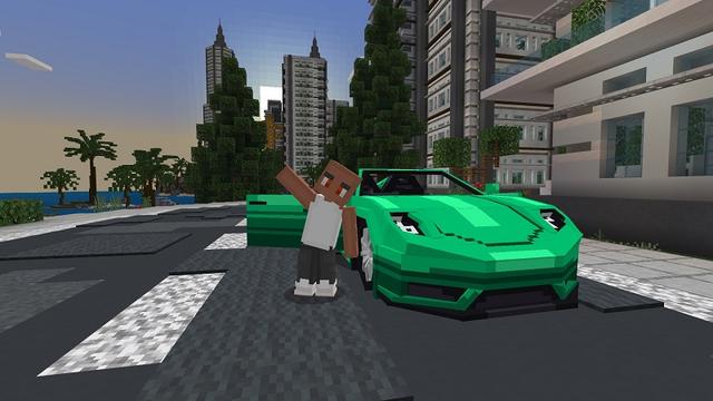Screenshot of the Minecraft Bedrock Marketplace product Green Town created by Street Studios.