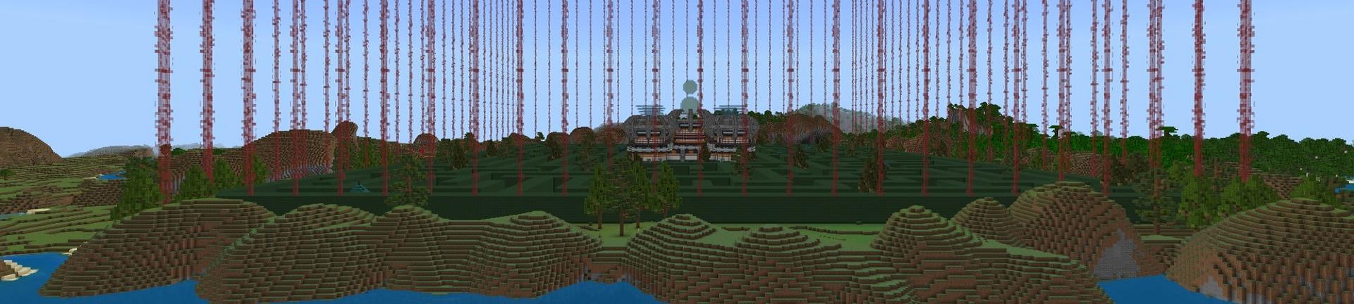 Panorama of the Minecraft Bedrock Marketplace product Hacker Maze created by Street Studios.