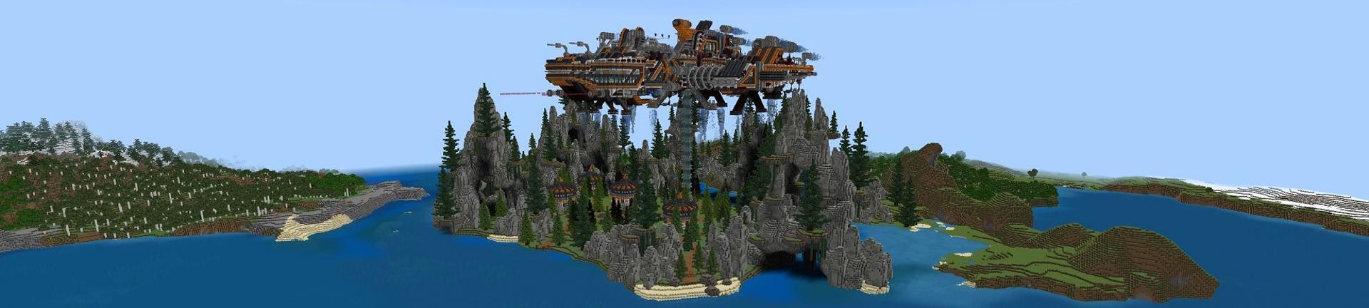 Panorama of the Minecraft Bedrock Marketplace product Hacker Ship created by Street Studios.