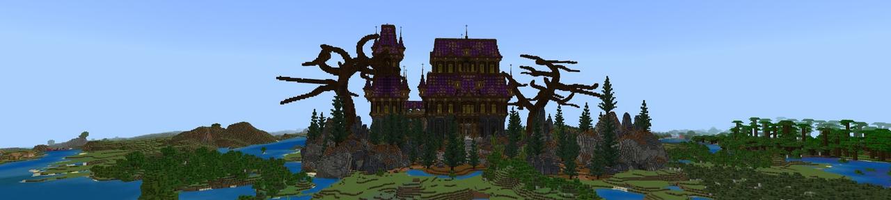 Panorama of the Minecraft Bedrock Marketplace product Halloween Castle created by Street Studios.