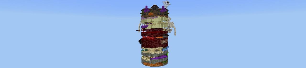 Panorama of the Minecraft Bedrock Marketplace product Halloween Parkour created by Street Studios.