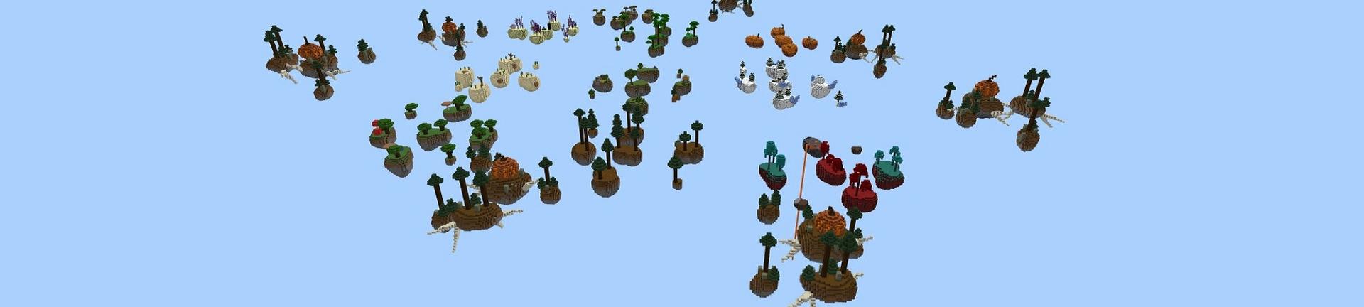 Panorama of the Minecraft Bedrock Marketplace product Halloween Skyblock created by Street Studios.