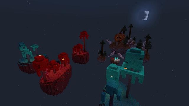 Screenshot of the Minecraft Bedrock Marketplace product Halloween Skyblock created by Street Studios.