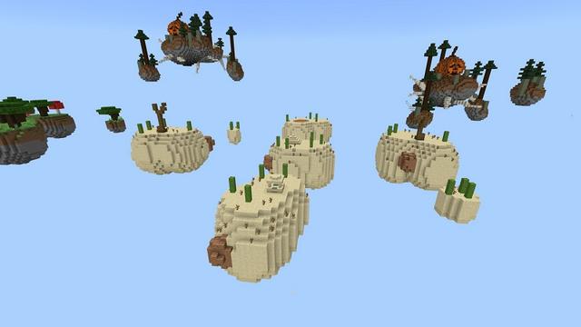 Screenshot of the Minecraft Bedrock Marketplace product Halloween Skyblock created by Street Studios.