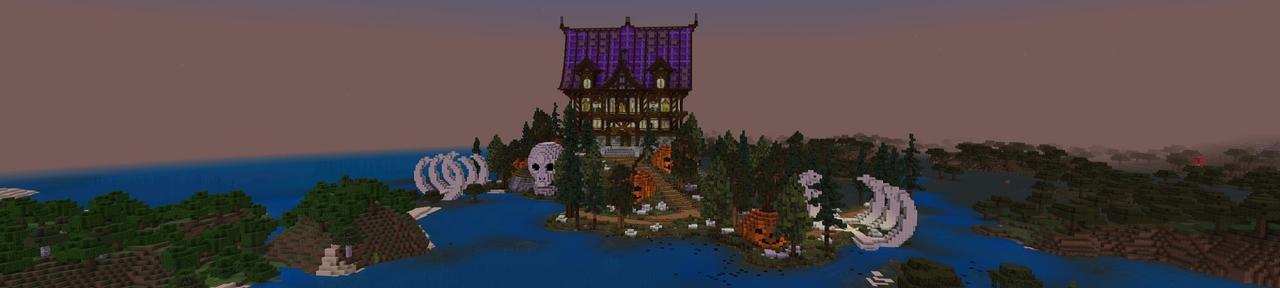 Panorama of the Minecraft Bedrock Marketplace product Halloween Underground Base created by Street Studios.