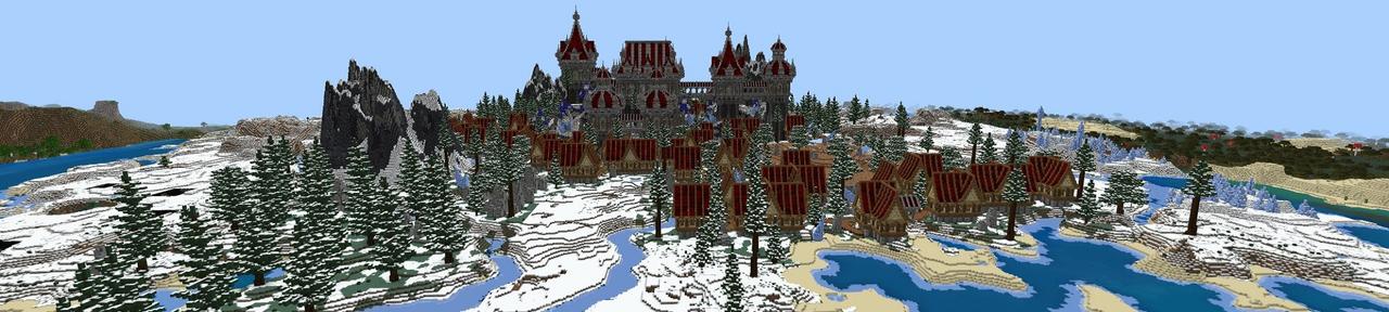 Panorama of the Minecraft Bedrock Marketplace product Ice Kingdom created by Street Studios.