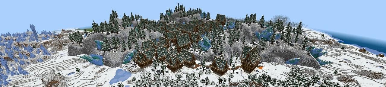 Panorama of the Minecraft Bedrock Marketplace product Ice Village created by Street Studios.