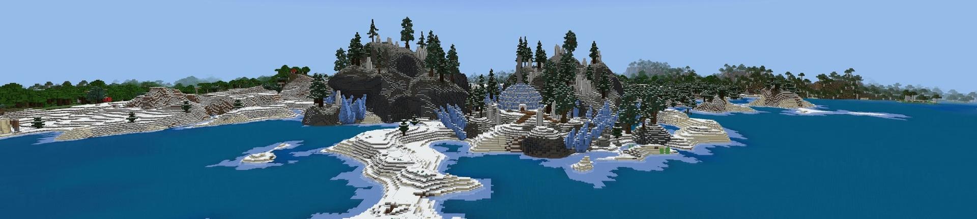 Panorama of the Minecraft Bedrock Marketplace product Igloo Underground Base created by Street Studios.