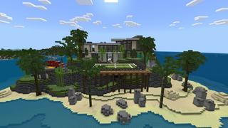 Screenshot of the Minecraft Bedrock Marketplace product Island Mansion created by Street Studios.