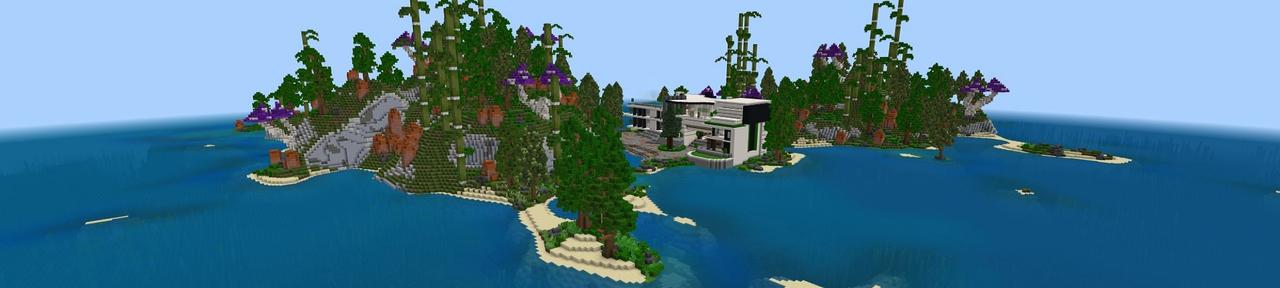 Panorama of the Minecraft Bedrock Marketplace product Jungle Mansion created by Street Studios.