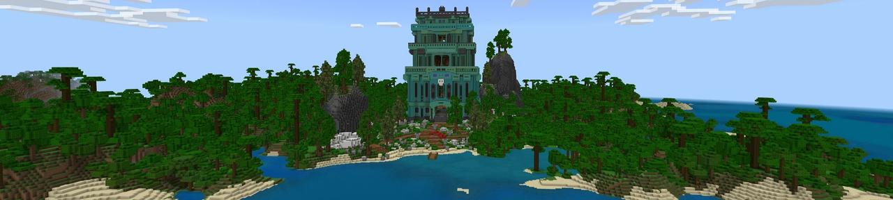 Panorama of the Minecraft Bedrock Marketplace product Jungle Tower created by Street Studios.