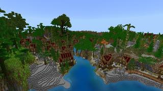 Screenshot of the Minecraft Bedrock Marketplace product Jungle Town created by Street Studios.