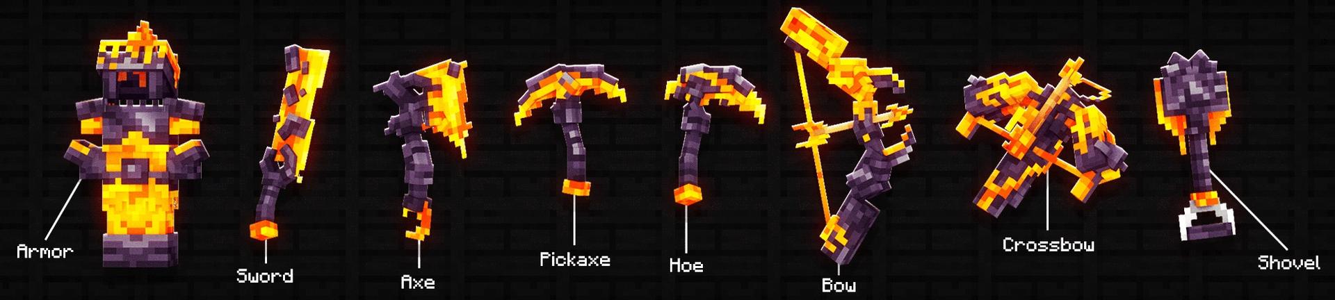 Panorama of the Minecraft Bedrock Marketplace product Lava Tools created by Street Studios.