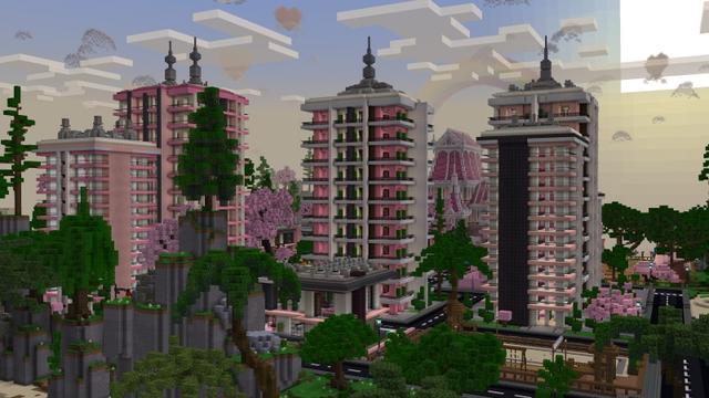 Screenshot of the Minecraft Bedrock Marketplace product Lovely City created by Street Studios.