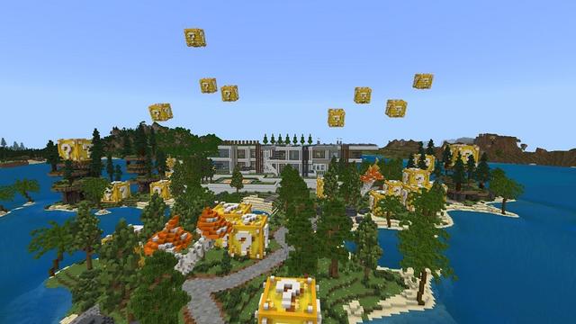 Screenshot of the Minecraft Bedrock Marketplace product Lucky Block Mansion created by Street Studios.