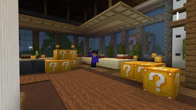 Screenshot of the Minecraft Bedrock Marketplace product Lucky Block Mansion created by Street Studios.