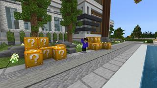 Screenshot of the Minecraft Bedrock Marketplace product Lucky Block Mansion created by Street Studios.