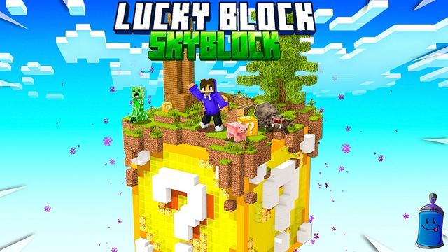 Thumbnail of the Minecraft Bedrock Marketplace product Lucky Block Skyblock created by Street Studios.