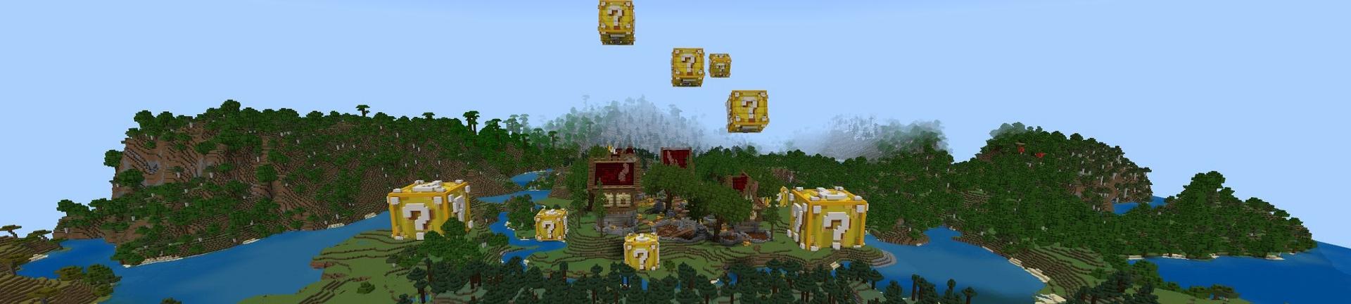 Panorama of the Minecraft Bedrock Marketplace product Lucky Block! created by Street Studios.