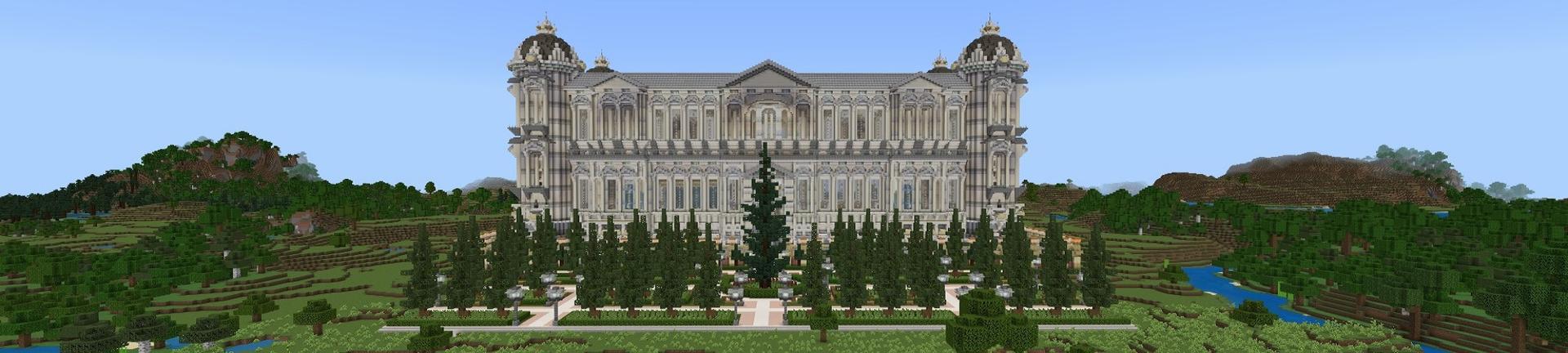 Panorama of the Minecraft Bedrock Marketplace product Luxury Palace created by Street Studios.
