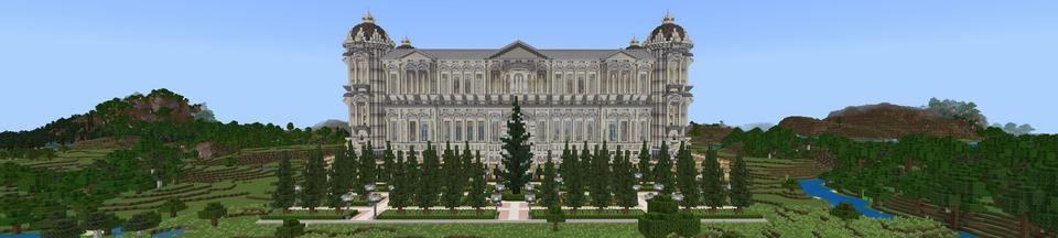 Panorama of the Minecraft Bedrock Marketplace product Luxury Palace created by Street Studios.
