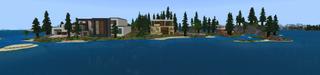 Panorama of the Minecraft Bedrock Marketplace product Mansion: Noob Vs Pro Vs Hacker created by Street Studios.