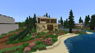 Screenshot of the Minecraft Bedrock Marketplace product Mansion: Noob Vs Pro Vs Hacker created by Street Studios.
