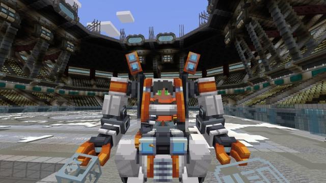 Screenshot of the Minecraft Bedrock Marketplace product Mech Suits created by Street Studios.