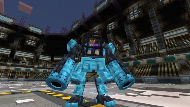 Screenshot of the Minecraft Bedrock Marketplace product Mech Suits created by Street Studios.