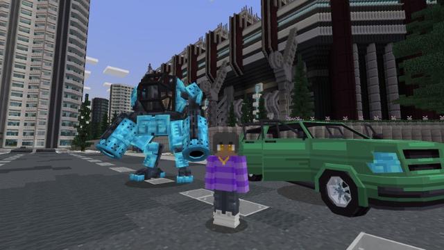 Screenshot of the Minecraft Bedrock Marketplace product Mech Suits created by Street Studios.