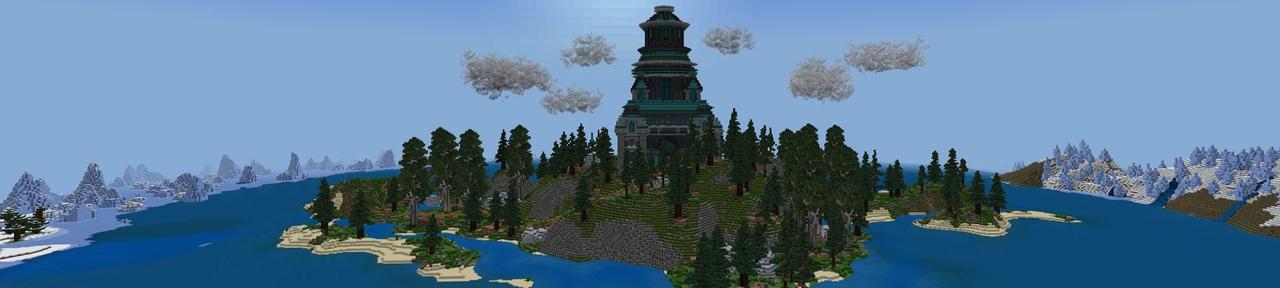 Panorama of the Minecraft Bedrock Marketplace product Medieval Tower created by Street Studios.