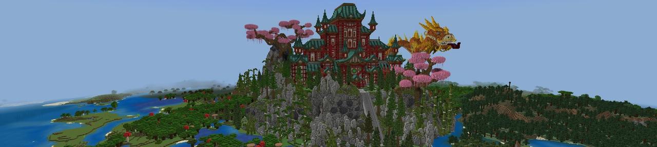 Panorama of the Minecraft Bedrock Marketplace product Ninja Temple created by Street Studios.