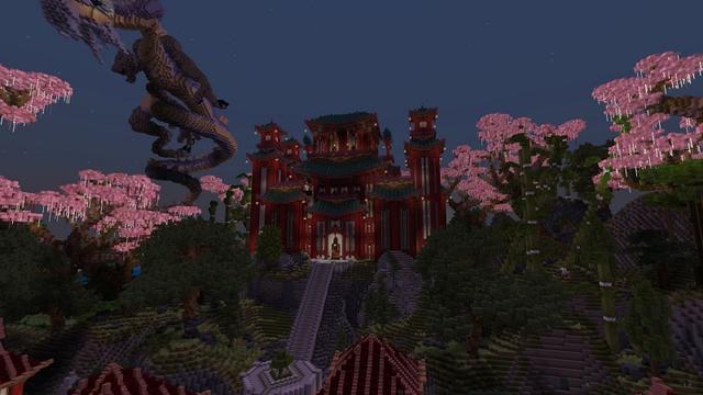 Screenshot of the Minecraft Bedrock Marketplace product Ninja Village created by Street Studios.