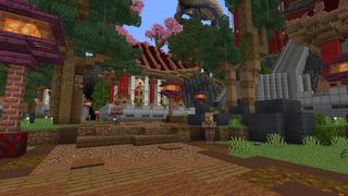 Screenshot of the Minecraft Bedrock Marketplace product Ninja Village created by Street Studios.