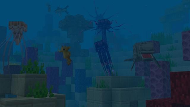 Screenshot of the Minecraft Bedrock Marketplace product Ocean+ Add-On created by Street Studios.