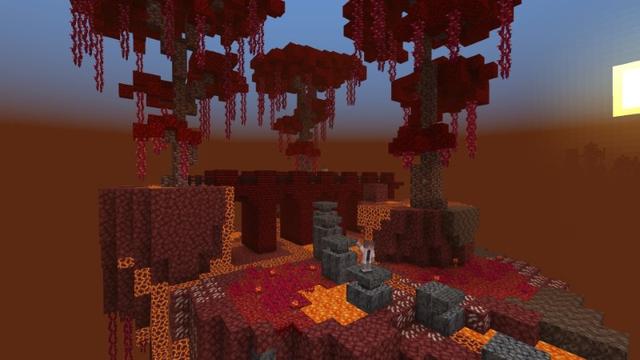 Screenshot of the Minecraft Bedrock Marketplace product Parkour: Multi Biomes created by Street Studios.