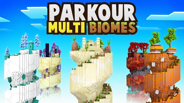 Thumbnail of the Minecraft Bedrock Marketplace product Parkour: Multi Biomes created by Street Studios.