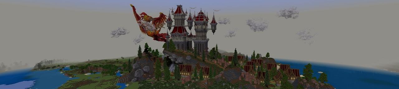 Panorama of the Minecraft Bedrock Marketplace product Phoenix Castle created by Street Studios.