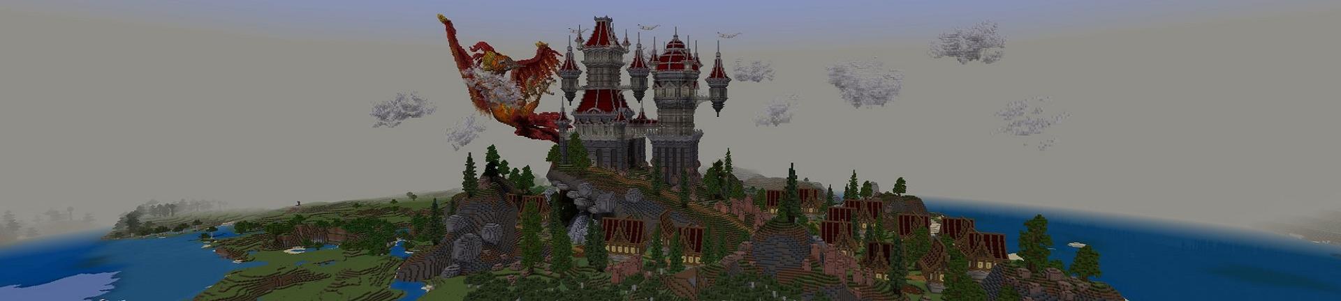 Panorama of the Minecraft Bedrock Marketplace product Phoenix Castle created by Street Studios.