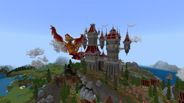 Screenshot of the Minecraft Bedrock Marketplace product Phoenix Castle created by Street Studios.