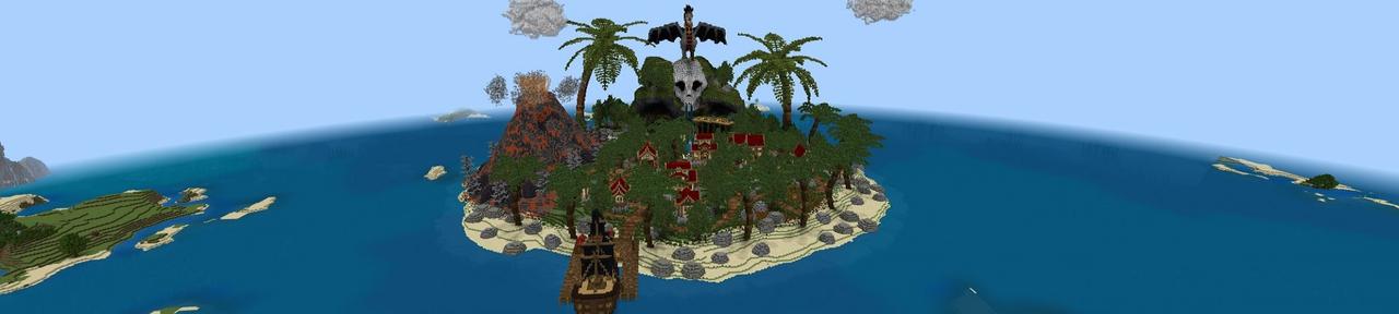 Panorama of the Minecraft Bedrock Marketplace product Pirate Dragon Island created by Street Studios.