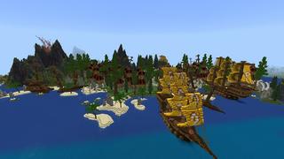 Screenshot of the Minecraft Bedrock Marketplace product Pirate Lucky Block created by Street Studios.
