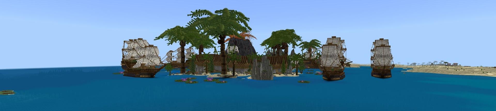 Panorama of the Minecraft Bedrock Marketplace product Pirate Refuge created by Street Studios.