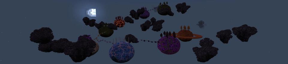 Panorama of the Minecraft Bedrock Marketplace product Planets Parkour created by Street Studios.