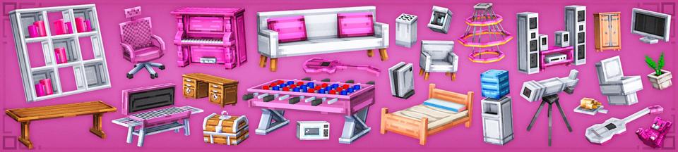 Panorama of the Minecraft Bedrock Marketplace product Princess Furniture created by Street Studios.