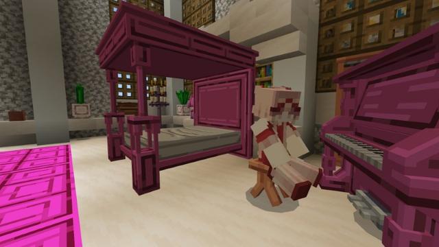 Screenshot of the Minecraft Bedrock Marketplace product Princess Furniture created by Street Studios.