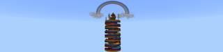 Panorama of the Minecraft Bedrock Marketplace product Rainbow Parkour created by Street Studios.