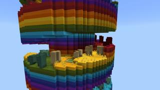 Screenshot of the Minecraft Bedrock Marketplace product Rainbow Parkour created by Street Studios.