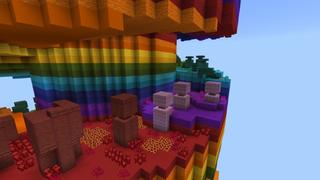 Screenshot of the Minecraft Bedrock Marketplace product Rainbow Parkour created by Street Studios.